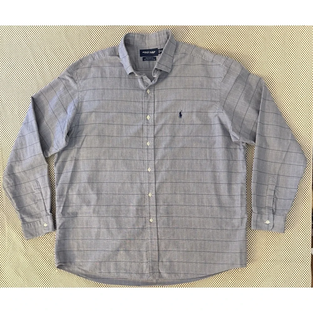 Polo Ralph Lauren Golf Mens Button Down‎ LS Glen Plaid Westerton Shirt XXL